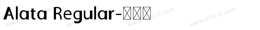 Alata Regular字体转换